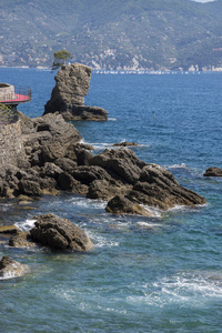 意大利热那亚波托菲诺沿岸的海面景观