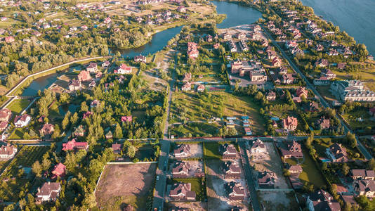 住宅小区的航空影像