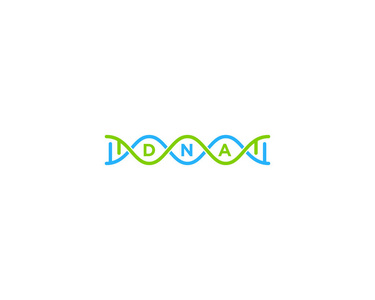 字母 Dna 徽标图标设计