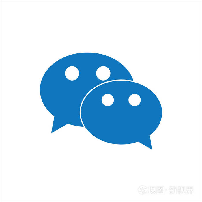 微信社交媒体移动应用矢量图像