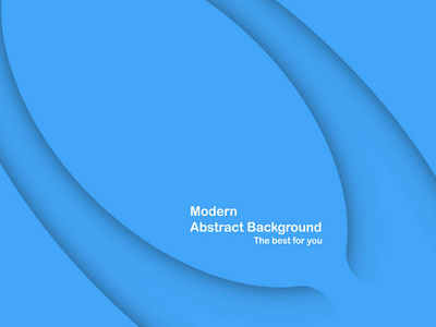 抽象的蓝色曲线背景与复制空间为白色文本。封面小册子网页横幅和杂志的现代模板设计