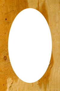 饱和烃木板背景和白色椭圆形的中心