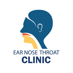 耳鼻喉 耳鼻喉 标志为 Otolaryngologists 临床概念。矢量插图