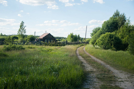 俄罗斯农村的绿色景观