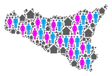 西西里地图人口人