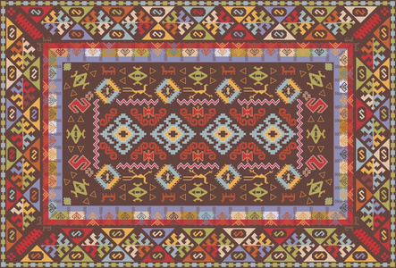 东方游牧型地毯设计