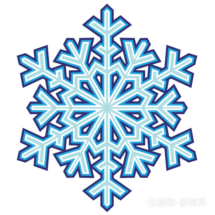 装饰抽象雪花插画-正版商用图片0526px-摄图新视界
