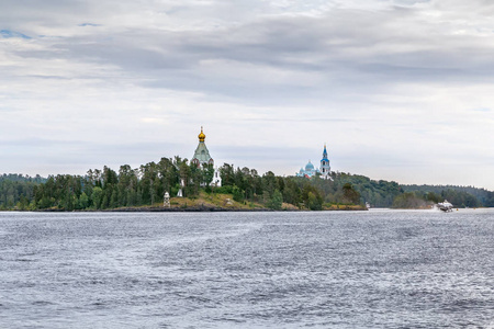 从俄罗斯拉多加湖湖看 Valaam 岛