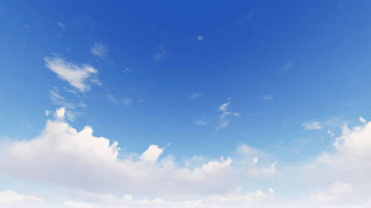 多云的蓝色天空抽象背景，蓝色天空背景与小小的云，3d 图