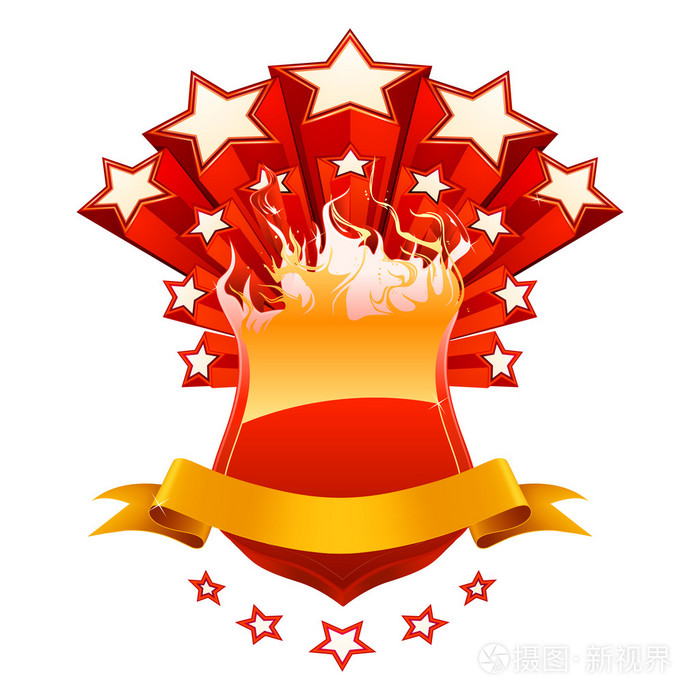 孤立的红色国徽 矢量插画-正版商用图片054q5y-摄图新视界
