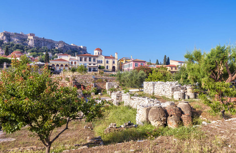 欧洲石头城市：一天的阳光旅行 著名景区希腊雅典废墟