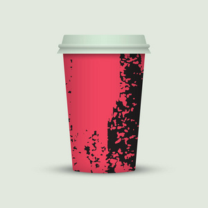 水彩带走咖啡杯创意设计