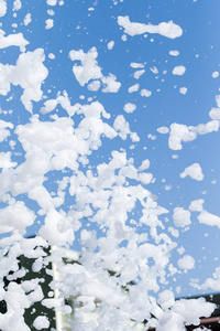 肥皂泡沫对天空图片
