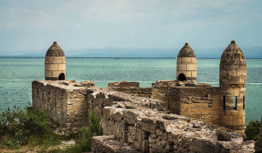 Yenikale土耳其堡垒在 Kerch 东边