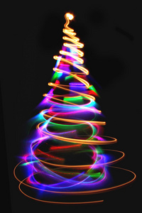 圣诞灯作为圣诞节树