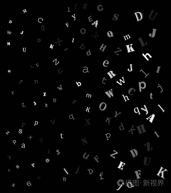 下降随机字母英文字母背景设计