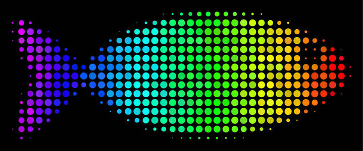 彩虹色点鱼图标图片