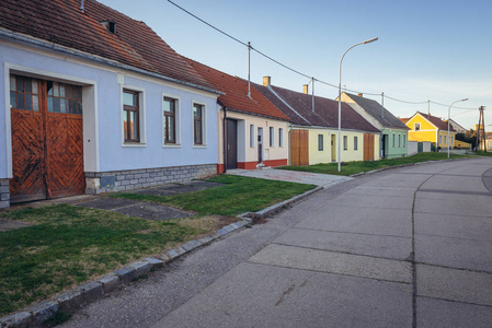 Rabensburg, 奥地利的小镇在斯洛伐克边界附近的房子