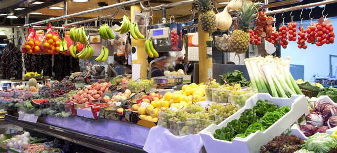 水果市场，在美梦，市场巴塞罗那