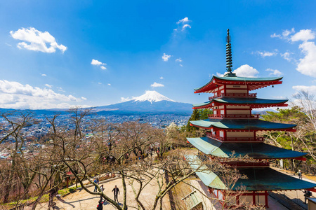 日本富士山红塔 Shimoyoshida 神社