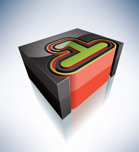 3d 数字 1