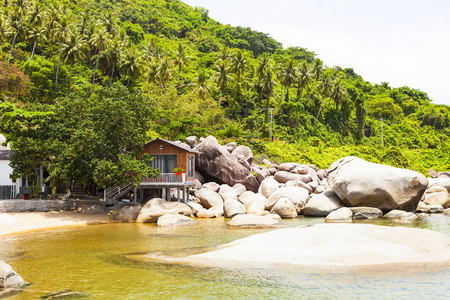 海滩在儿子海岛, 坚江, 越南。富国岛附近