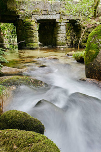 Pontido 村 Vizela 河的河岸在 Queimadela 大坝前 Fafe