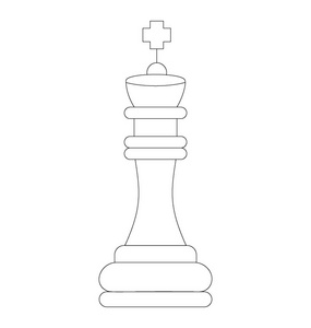 在顶部有加号的长的棋片断, 凹痕棋国王图标