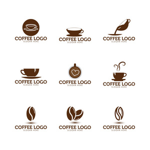 咖啡徽标图标设计模板矢量 eps10