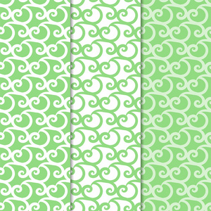 抽象无缝模式。绿色背景为纺织品墙纸和织品