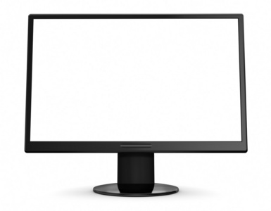 电脑显示器孤立在白色背景上