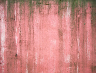 红色磨损的石膏墙纹理