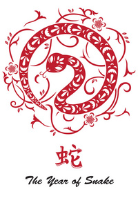 中国新的一年的蛇