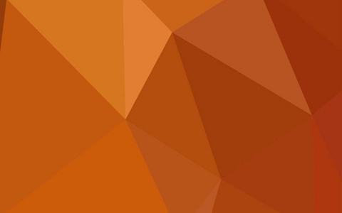 浅橙色矢量多边形的抽象背景。具有渐变的折纸风格的创造性几何插图。web 站点的新纹理