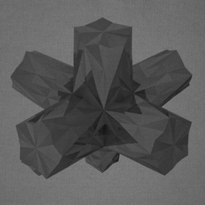 为中心的三角化的抽象的形状的黑色和白色背景