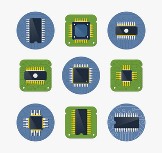 微芯片芯片电路组件图片