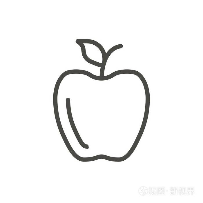 轮廓水果, 线条苹果符号