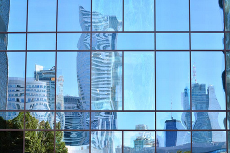城市抽象背景现代玻璃幕墙细部写字楼商务建筑