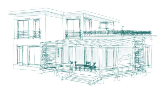 住宅项目。3d 图像