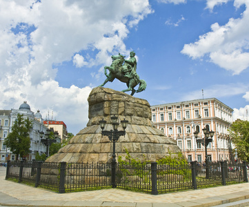 基辅，纪念碑 bogdan hmelnitskiy