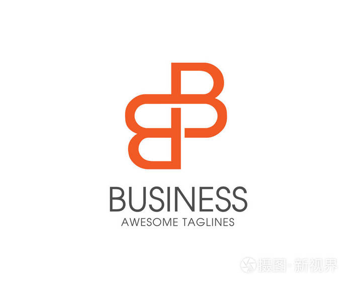 bb 字母徽标设计矢量插图模板, b 字母徽标矢量, 字母 b 和 b 标志