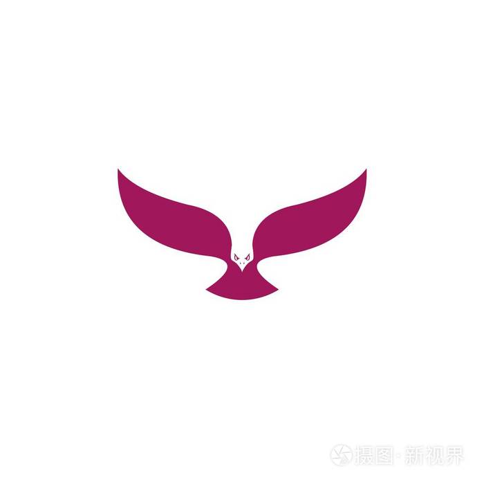 老鹰标志设计, 鸟翼标志, 鸟标志设计, 向量例证