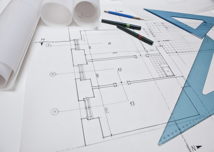 建筑工程项目。建筑师卷和计划