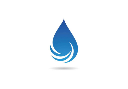 水滴 Logo 模板矢量插图设计