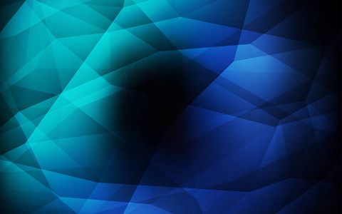 深蓝色矢量渐变三角形模板。具有渐变的折纸风格的创造性几何插图。最佳三角形设计为您的企业