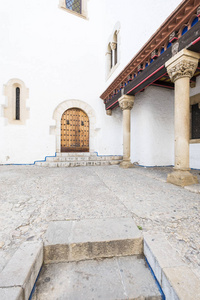 西班牙加泰罗尼亚巴塞罗那省锡切斯市中心 Maricel 博物馆立面建筑细部