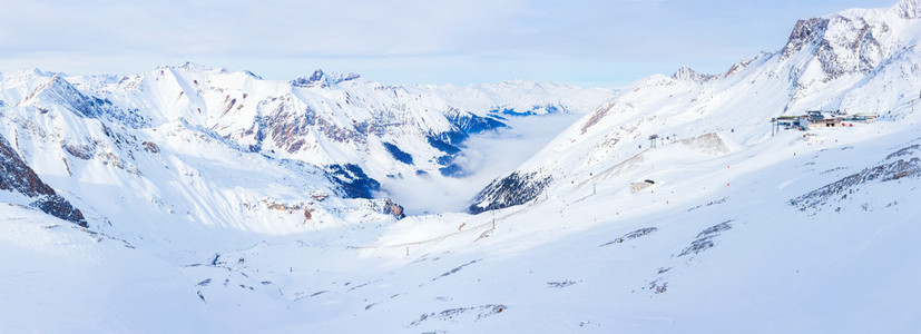 在奥地利的滑雪度假村