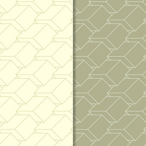 橄榄绿色几何套无缝模式的网络, 纺织品和墙纸