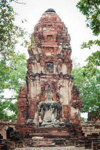 泰国古城城的佛像和老遗址