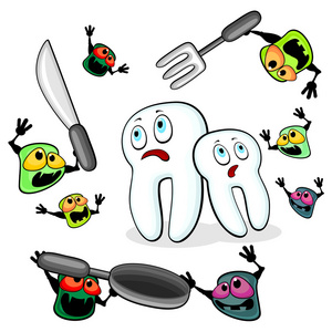 细菌攻击的牙齿图片